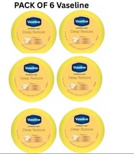 6 X Vaseline Restore Intensive Care Deep Body Cream Moisture 75ML 24hrs Delivery