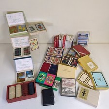 Vintage Playing Cards Job Lot x 20 Harrods Piatnik Tartan Waddingtons Poker Chip