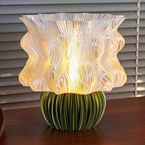 Textured wavy table lamp - table,