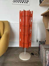 Rare Vintage Standing Orange Space Age Plastic Lamp 60s 70s