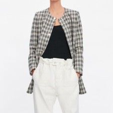Zara Linen Blend Check Print