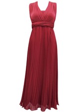 Oasis Evening Multi Way Dress Bridesmaid Party Dress Wine Red Pleated RRP £90