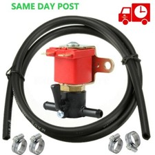 Petrol diesel fuel solenoid shut off lock off valve 12V  1 METER PIPE+4 JUBILee