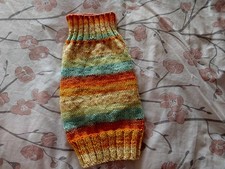 Hand Knitted Dog Jumper. M/L Size Dog. 17”. 