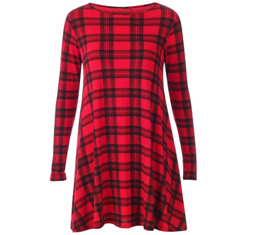 Womens printed swing dress - swing,