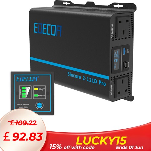Edecoa power inverter 12v - edecoa,