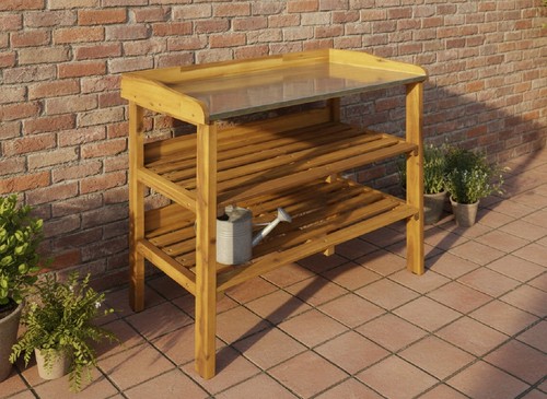 Wooden potting station table - wooden,