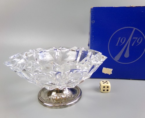 Crystal glass bowl dish - glass,