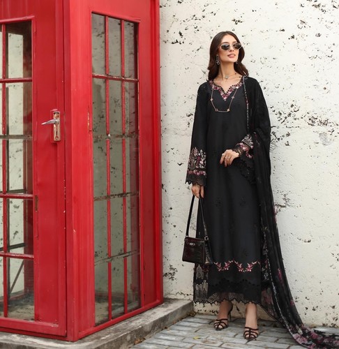 Noor luxe chikankari lawn - chikankari,