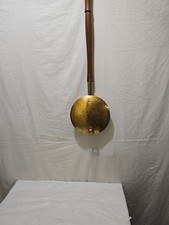 Vintage  brass Bed Warmer with Turned Wooden Handle 30 inch 75 cmx 21 cm x6 cm