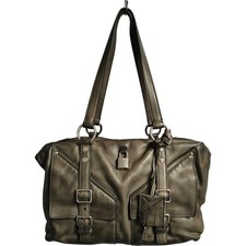 Yves Saint Laurent Olive Leather Satchel Top Handle Bag