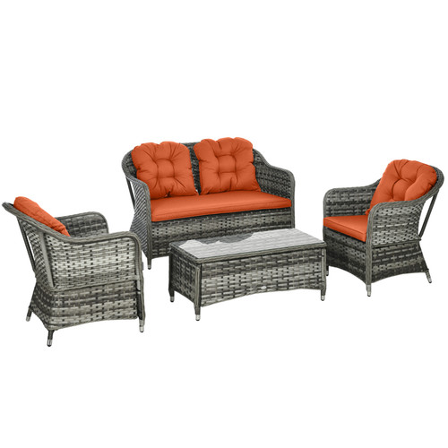 Rattan sofa set - rattan, outdoor