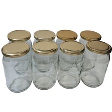 Glass Jar 815ml with Lid Gold for Food Storage Preserve Pickling