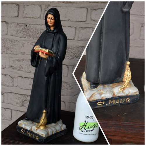 Antique rare chalk - , statue