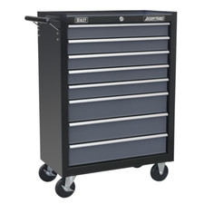 Sealey AP3508TB Tool Roller Cabinet Storage Box Rollcab 8 Drawer Black B