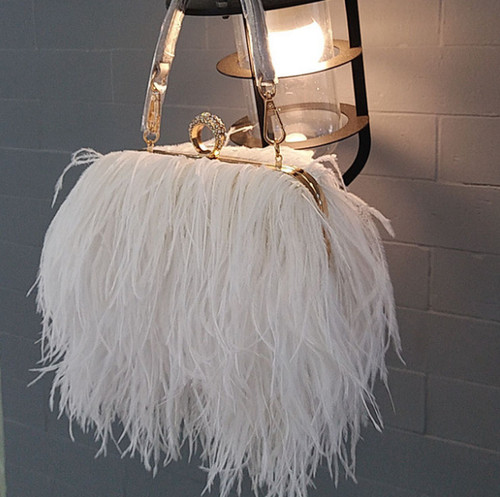 Ladies luxury ostrich feather - ladies,
