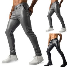 Mens Faux Leather Slim Fit