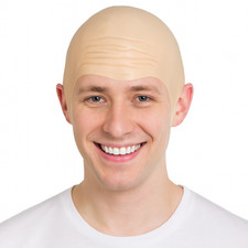 Latex Bald Cap Realistic Skin Tone Costume Head Cover Fancy Dress Wig Cap