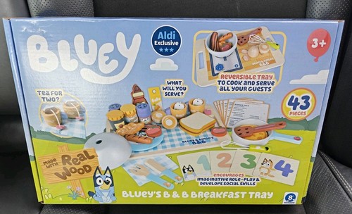 Bluey wooden breakfast - bluey, b&b