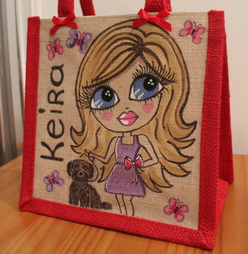 Personalized jute bag hand - **personalized,