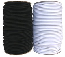 Round Elastic Cord Black / White, Hat, Face Masks, Beading, Crafts 1mm/2mm/3mm 