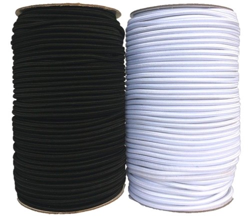 Round elastic cord black - round, /