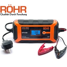 Röhr Car Battery Charger 12V 8A Fast Automatic Smart Pulse Repair AGM GEL WET