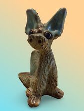 Rare Vintage cute and green Yare Designs Pottery Dragon 5” Sitting