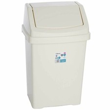 PLASTIC SWING TOP BIN WASTE 5L 8L 15L 25L 50L RUBBISH DUST HOME KITCHEN OFFICE