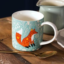 Bone China Mug Ulster Weavers Foraging Fox Bone China Blue