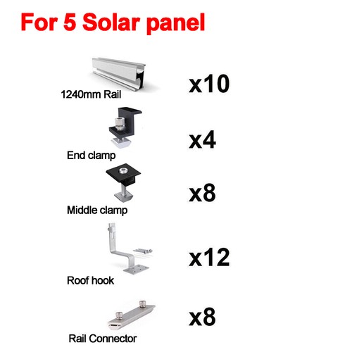 Solar panel mounting set for - panel,