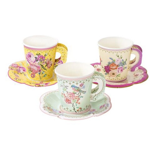 Vintage style paper cups - vintage,