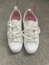 White Shoes From B&M Size 4 Memory Foam Insoles Brand New With Tag