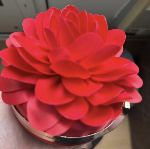 Red flower shaped - shaped, bag