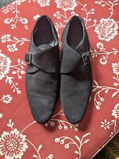 Black Suede Monk Shoes
