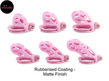 Cobra Cage V6 Pink 3D Nylon Resin Male Chastity Device Double-Arc Cuff Rings UK