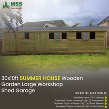 30x10ft summerhouse wooden - 30x10ft,