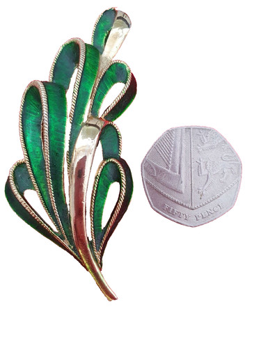 Large vintage green - large, enamel