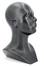 Vintage BLACK PLASTIC MANNEQUIN / BUST 1980's - 1990's - Sculptural Shop Display