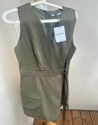 Glamorous khaki sleeveless - glamorous,