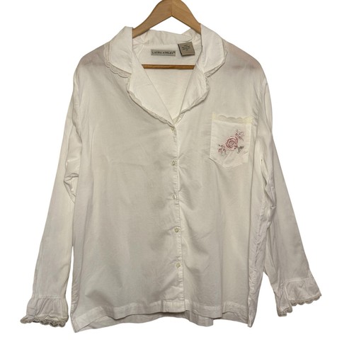 Laura ashley white - ashley, embroidered