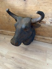 Antique Metal Bulls Head Cow
