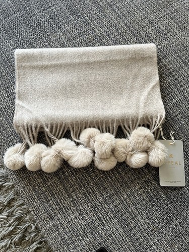 Peal pom cashmere scarf - pom,