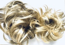 Fake Blonde Hair Scrunchies - 1 Med And 1 Small elasticated Bands Diff Colours