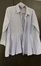 Zara Women's Blue Striped 3/4