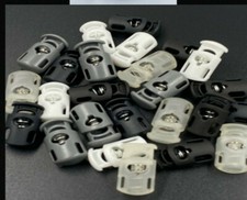 VARIETY  1 HOLE CORD STOPPERS ENDS TOGGLE SPRING STOP LOCK MANY 1PC TO 100PCS  