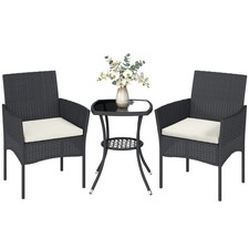 Outsunny 3 Piece Rattan Bistro