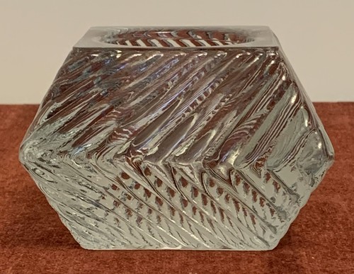 Chunky glass candle - candle, holder