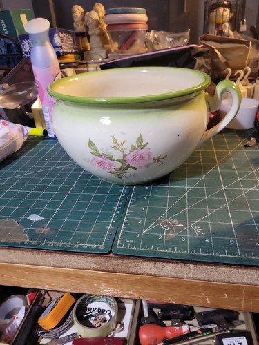 Vintage chamber pot planter - chamber,