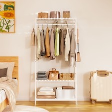 Wooden clothes rail rack - clothes,